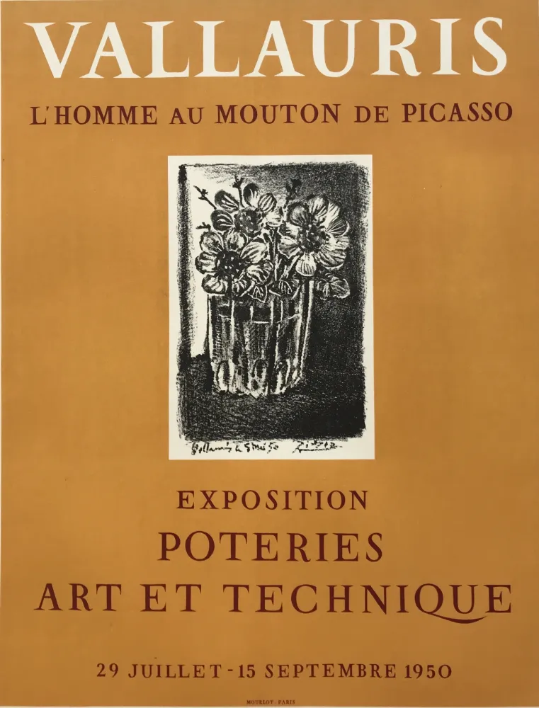 Lithographie Picasso - L'Homme au Mouton de Picasso - Vallauris