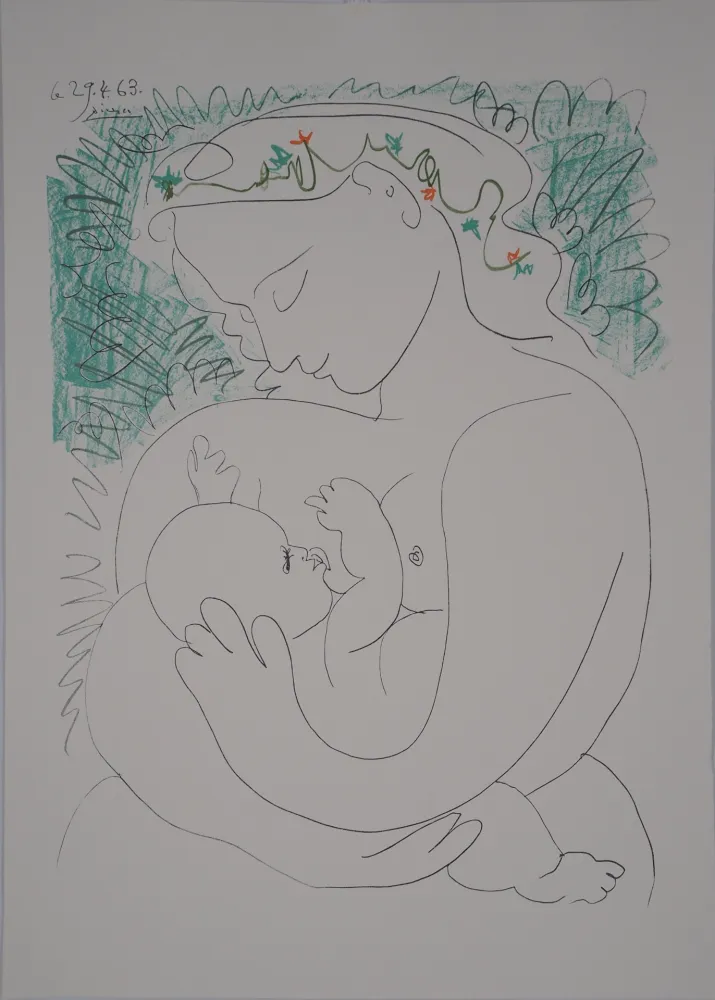 Lithographie Picasso - Maternité, grand modèle