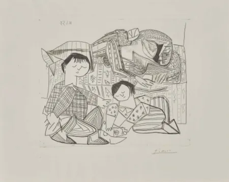 Eau-Forte Et Aquatinte Picasso - Mere et Enfants