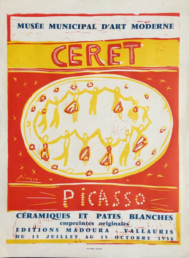 Linogravure Picasso - Musee Municipal D’art Moderne Ceret (B. 1283)