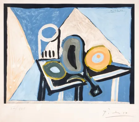 Lithographie Picasso - Nature morte à l’aubergine