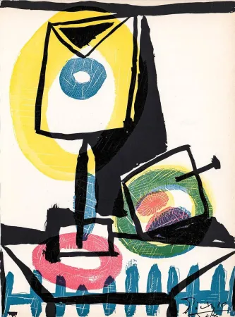 Pointe-Sèche Picasso - Nature morte au verre et à la pomme (Still life with glass and apple)