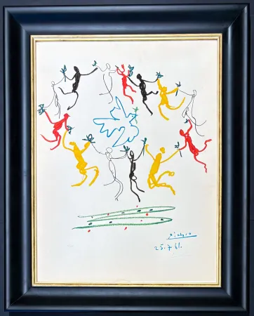 Lithographie Picasso - Pablo Picasso (1881 - 1973) - La ronde de la jeunesse - Color lithograph on Arches paper - 1961
