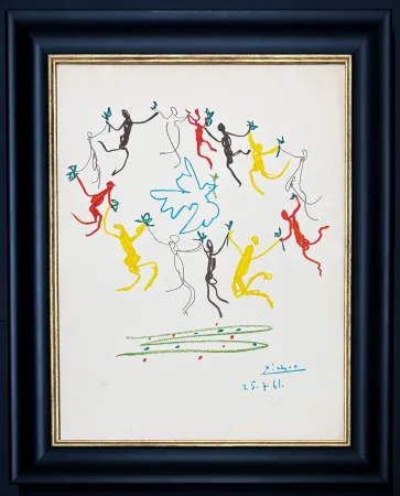 Lithographie Picasso - Pablo Picasso (1881 - 1973) - La ronde de la jeunesse - Color lithograph on Arches paper - 1961