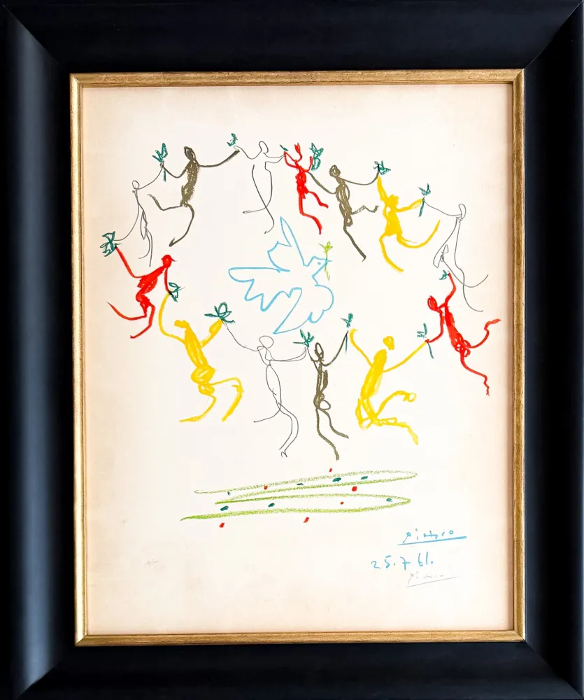 Lithographie Picasso - Pablo Picasso (1881 - 1973) - La ronde de la jeunesse - Color lithograph on Arches paper - 1961