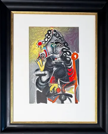 Lithographie Picasso - Pablo Picasso (1881–1973) – Le Cavalier – Color lithograph on Arches paper – 1968