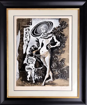 Lithographie Picasso - Pablo Picasso (1881–1973) - Venus et l'Amour voleur de miel - Color lithograph on Arches paper - 1960