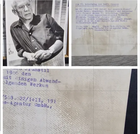 Photographie Picasso - Pablo Picasso Vintage Press Photo (c.1956) – Göbel / DPA Archive, Type 1