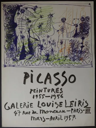 Lithographie Picasso - Peintures - Galerie Leiris 1957
