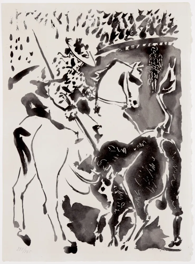 Aquatinte Picasso - Picador et Taureau