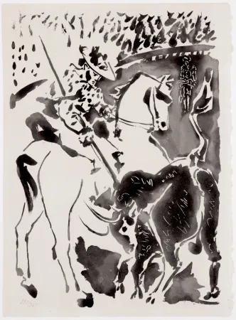 Aquatinte Picasso - Picador et Taureau