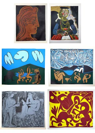 Livre Illustré Picasso - PICASSO LINOGRAVURES (Picasso Linocuts). Cercle d'Art, Paris 1962