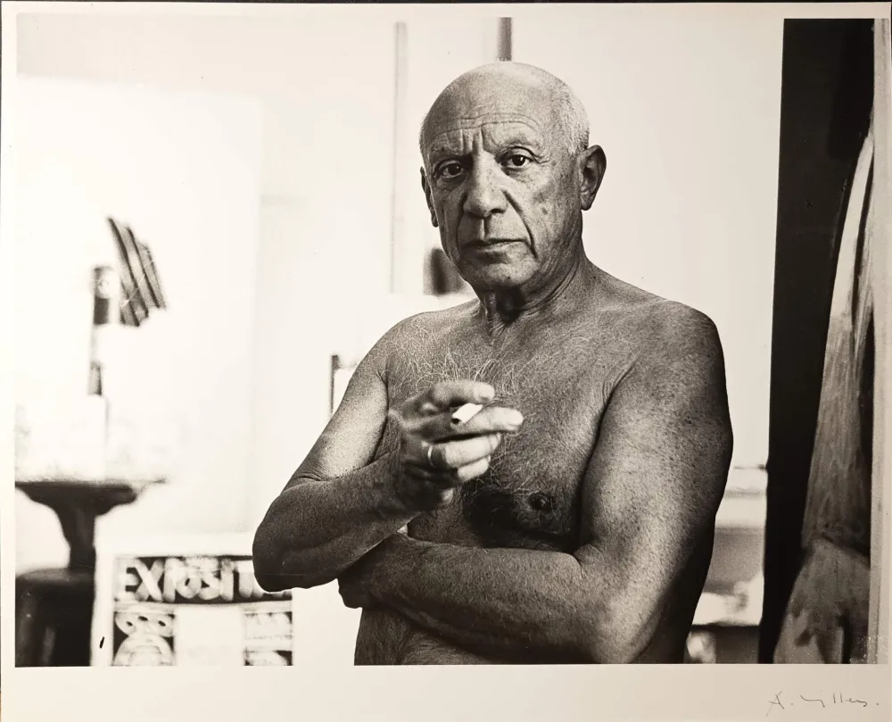 Photographie Picasso - ' Portrait à la cigarette '  par André Villers
