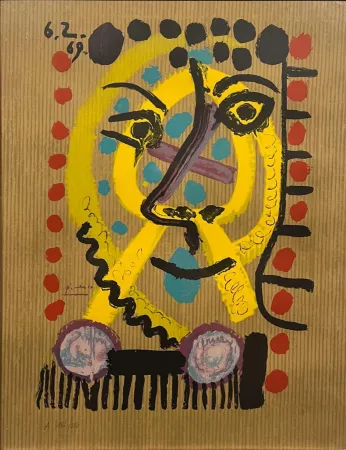 Lithographie Picasso - Portraits imaginaires 06.02.1969