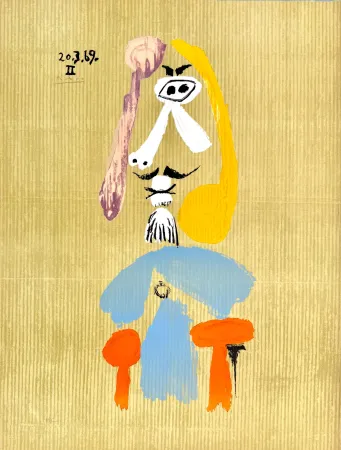 Lithographie Picasso - Portraits Imaginaires 20.3.69 II