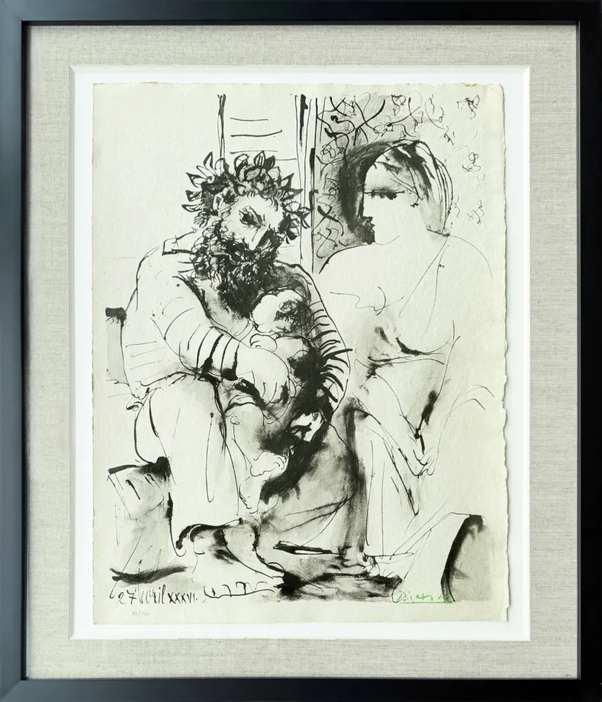 Lithographie Picasso - Scene de familie