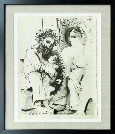 Lithographie Picasso - Scene de familie