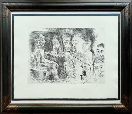 Eau-Forte Picasso - Suite 347, 4 avril 1968, L. 17