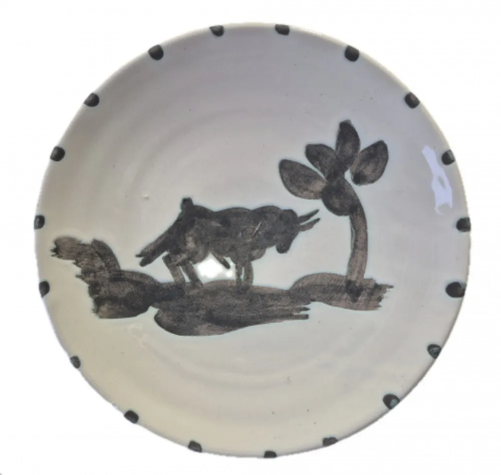 Céramique Picasso - Taureau sous l'arbre (Bull under the Tree)