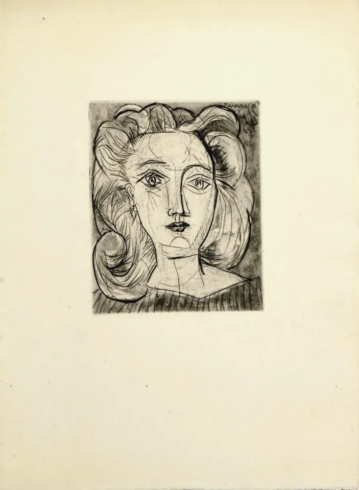 Eau-Forte Picasso - Tête de Femme