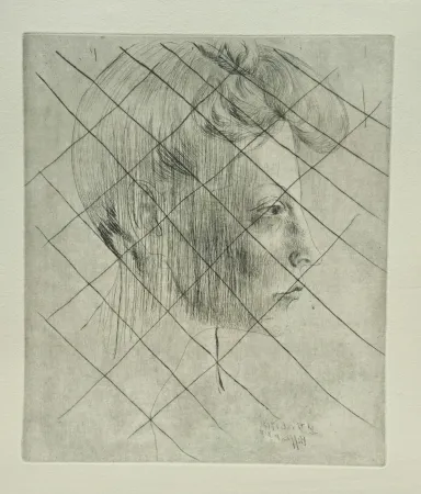 Gravure Picasso - Tete de femme de Profile