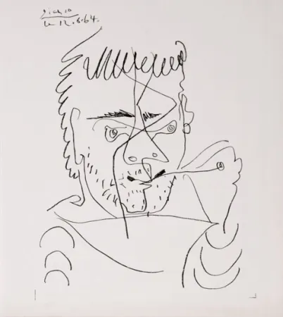 Lithographie Picasso - The Smoker, Daniel Henri Kahnweiler