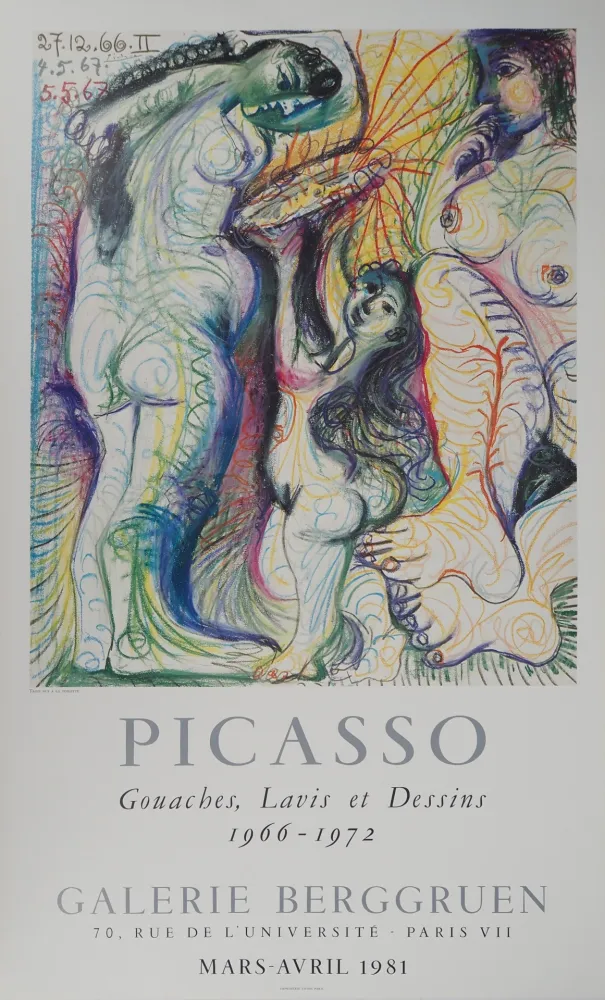 Affiche Picasso - Trois nus à la toilette