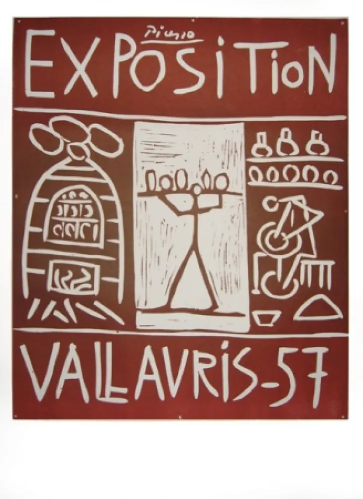 Linogravure Picasso - Vallauris 57