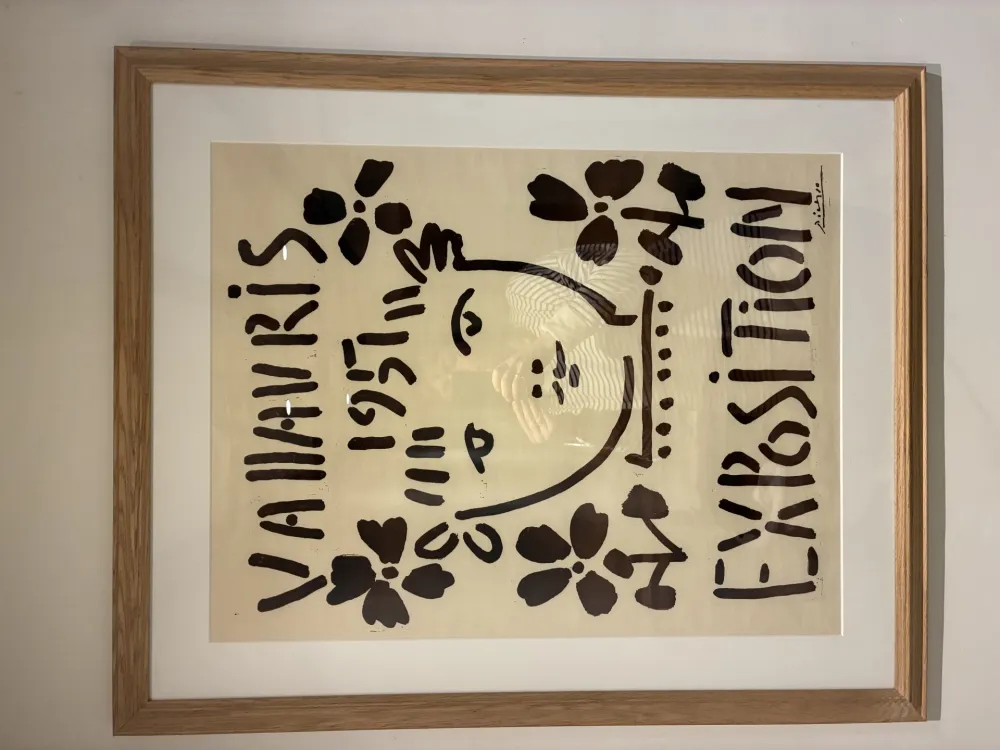 Linogravure Picasso - Vallauris Exposition, 1951