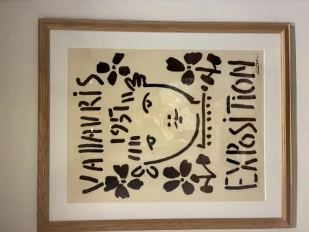 Linogravure Picasso - Vallauris Exposition, 1951