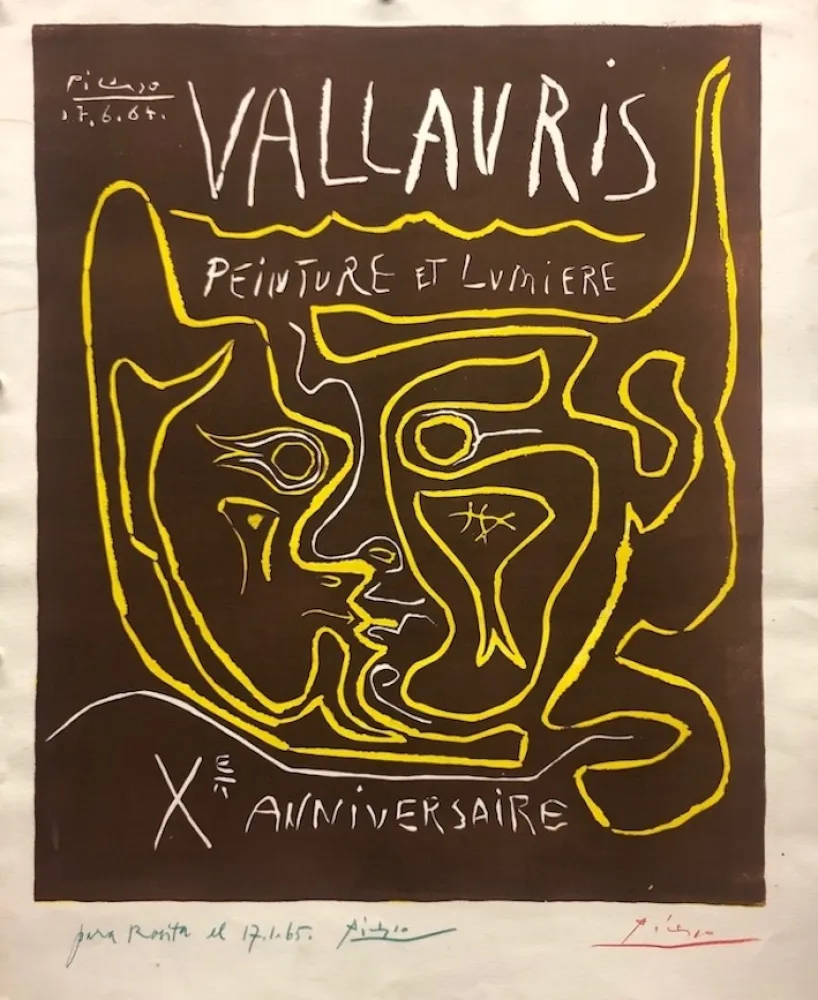 Linogravure Picasso - Vallauris. Peinture et lumière X Anniversaire