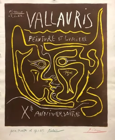 Linogravure Picasso - Vallauris, peinture et lumière X Anniversaire