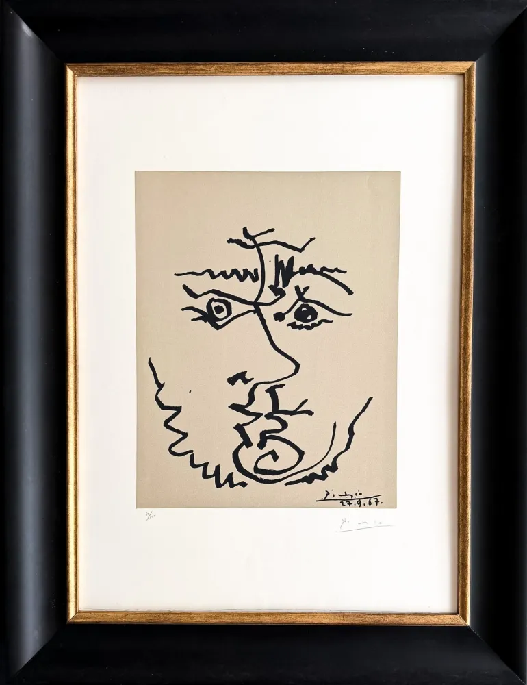 Lithographie Picasso - Visage