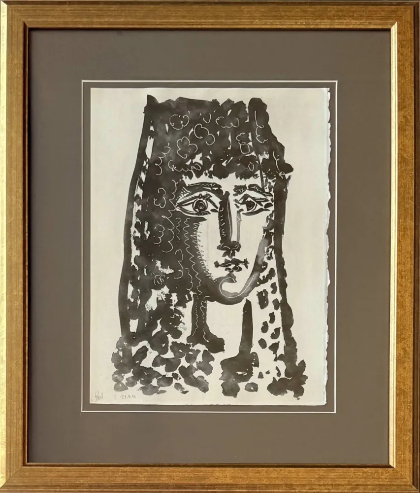 Aquatinte Picasso - Woman Wearing a Mantilla