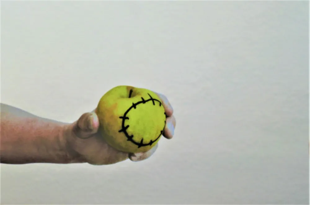 Sérigraphie Pistoletto - La mela reintegrata