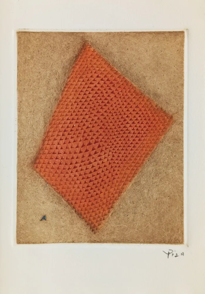 Gravure Piza - Carte de Voeux - Galerie Michel (Paris) 