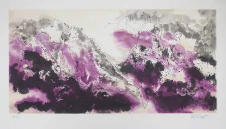 Lithographie Po Chung - Purple mist