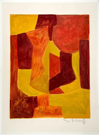 Lithographie Poliakoff -  Composition orange L51 