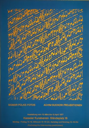 Sérigraphie Polke - Ausstellungsplakat Kasseler Kunstverein, 1977.
