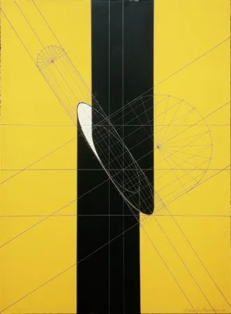 Lithographie Pomodoro - Untitled (Slashed column)