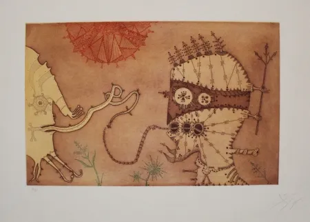 Eau-Forte Et Aquatinte Ponç - Amor