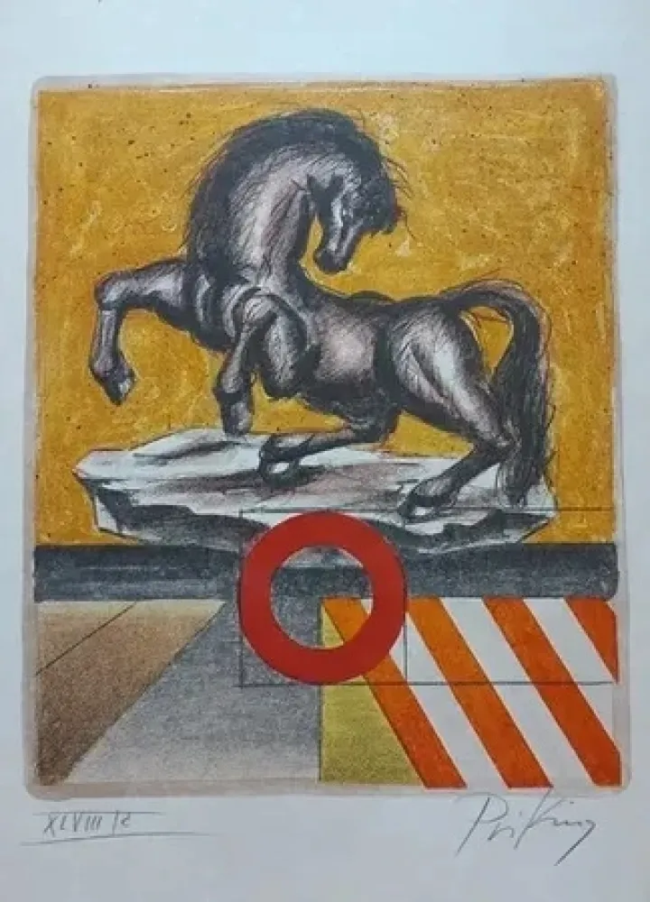 Lithographie Priking - Après l orage (1972)