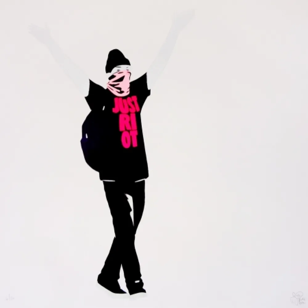 Sérigraphie Pure Evil - Just Riot (Flouro pink)