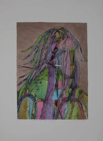 Pointe-Sèche Pyroth - Pelzhaus mit Engel.  Schutz vor Bedrohung