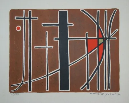 Lithographie Quentin - Composition, 1956