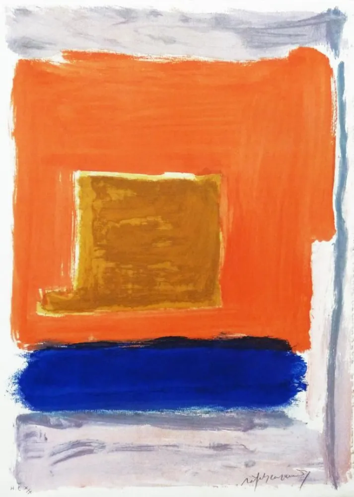 Gravure Ràfols Casamada - Quadrat i taronja