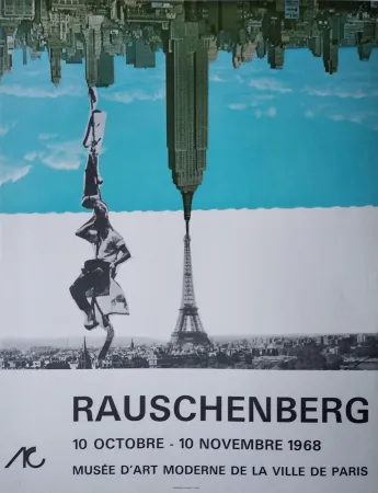 Lithographie Rauschenberg - Rauschenberg. 10 octobre   10 novembre 1968, Musée d'art moderne de la ville de Paris 