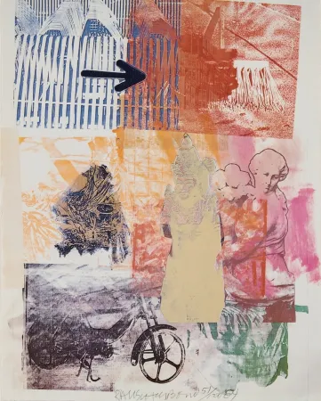 Lithographie Rauschenberg - Untitled (Arrow)