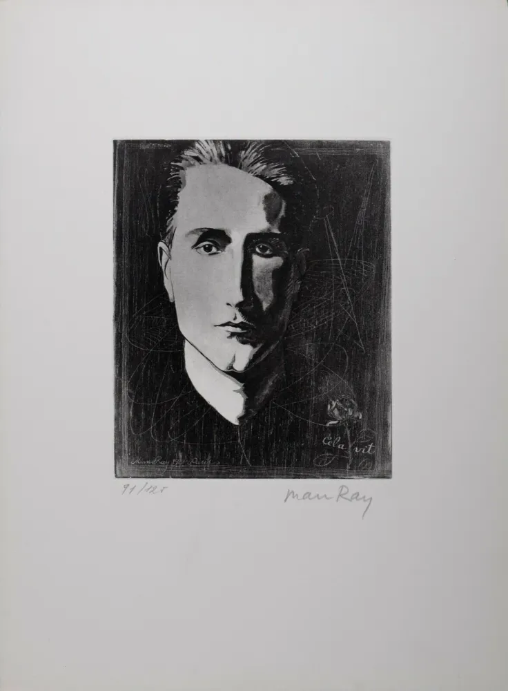 Eau-Forte Et Aquatinte Ray - Cela Vit (Portrait of Marcel Duchamp), 1971 - Hand-signed & numbered