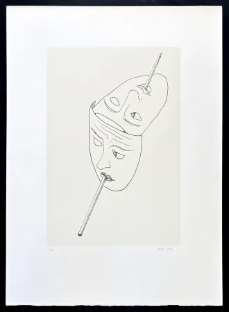 Lithographie Ray - Man Ray (1890–1976) - Maschere - Lithograph on paper